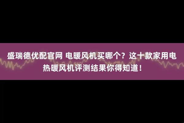 盛瑞德优配官网 电暖风机买哪个？这十款家用电热暖风机评测结果你得知道！